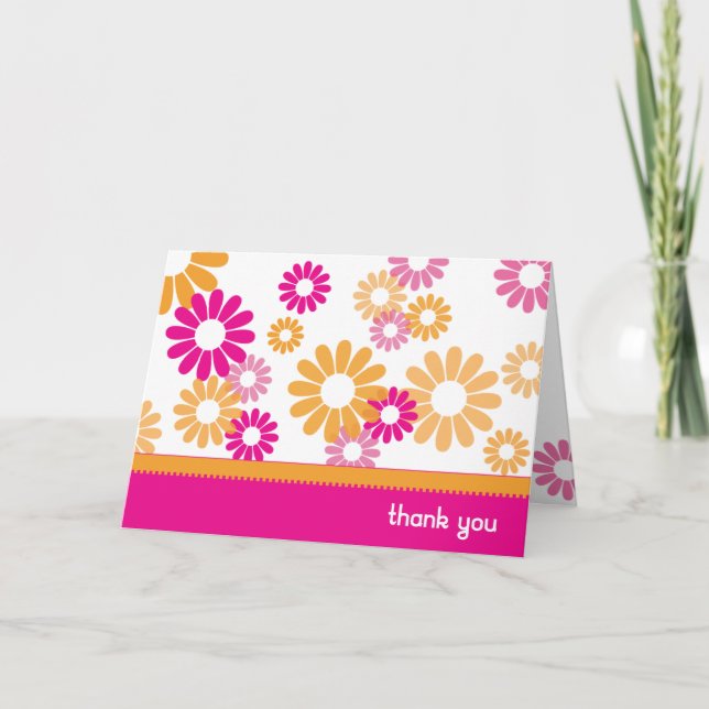 Carte De Remerciements Radio Daisies Thank (Devant)