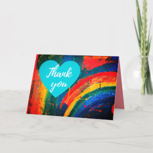 Carte de remerciements Rainbow