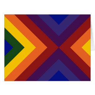 Carte de remerciements Rainbow Chevrons