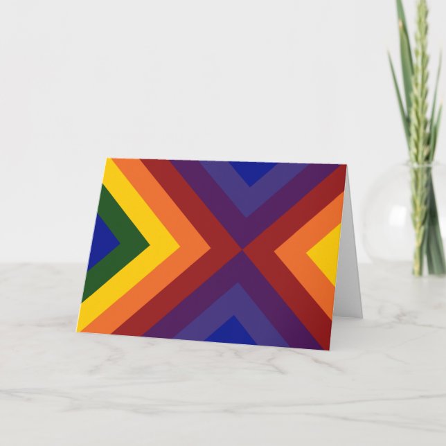 Carte De Remerciements Rainbow Chevrons (Devant)
