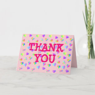Carte De Remerciements Rainbow Hearts par The Happy Juul Company