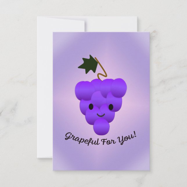 Carte De Remerciements Raisin Pour Les Raisins (Devant)