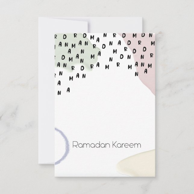 Carte De Remerciements Ramadan Kareem ! (Devant)