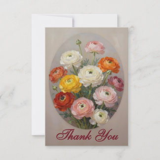 Carte De Remerciements Ranunculus Flower Ranunculus Lovers