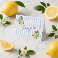 Rayure Bleue Grazie Lemon Baby Shower