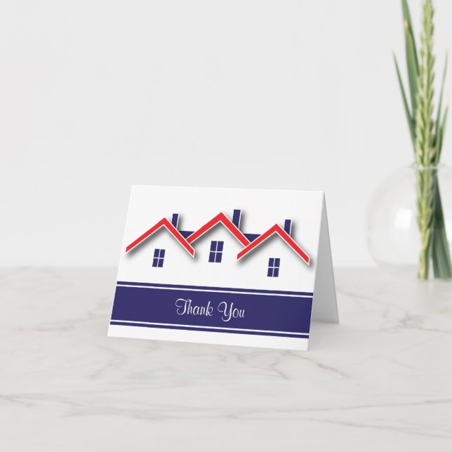Carte De Remerciements Real Estate Thank (Devant)