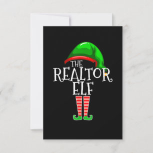 Carte De Remerciements Realtor Elf Group Correspondance de famille Noël