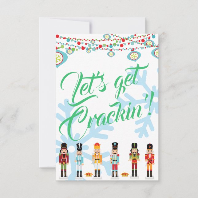 Carte De Remerciements Recevons l'invitation de fête de Noël de Crackin (Devant)