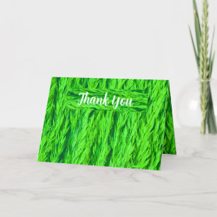 Carte De Remerciements Récolte de graines d'herbe verte