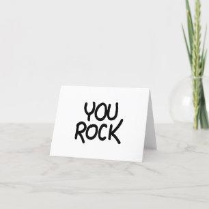 Carte De Remerciements Reconnaissance de You Rock Louange positive pour l