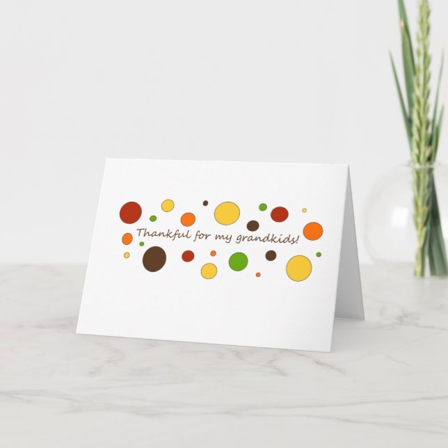 Carte De Remerciements Reconnaissant pour mes grandkids (Devant)