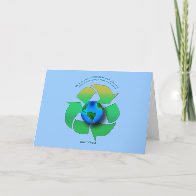 CARTE DE REMERCIEMENTS RECYCLER NOTRE PLANÈTE (Devant)