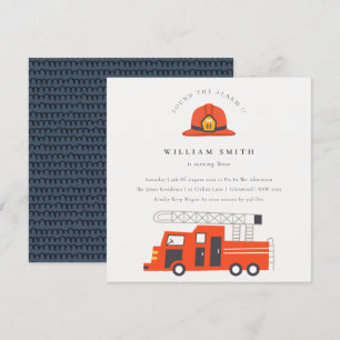 Carte De Remerciements Red Firetruck Engine Kids N'importe quel âge Anniv