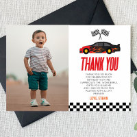 Red Racecar Race Car Custom Photo Anniversaire
