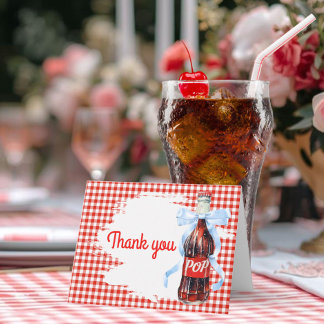 Carte De Remerciements Red Ready to Pop Baby Shower Thank you