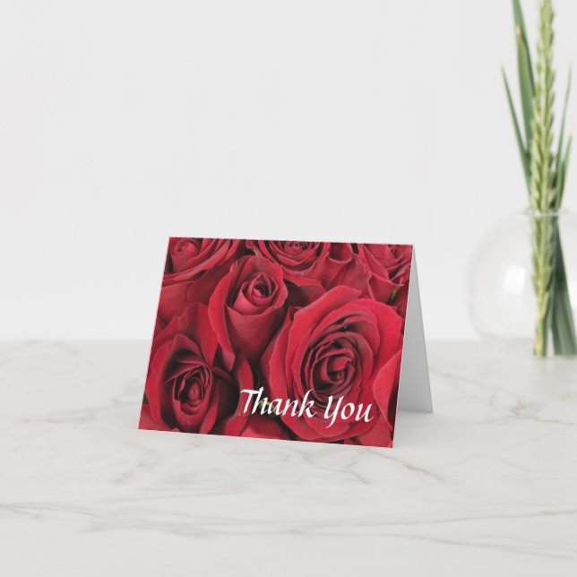 Carte de remerciements Red Roses (Devant)