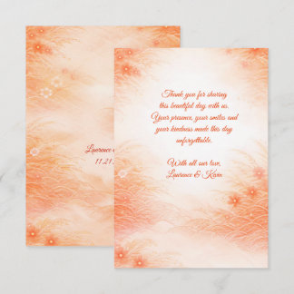 Carte De Remerciements Red Seigaiha – Japanese Wedding Collection