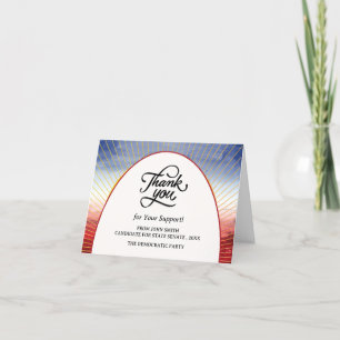 Carte De Remerciements Red White & Blue Political Campaign Event