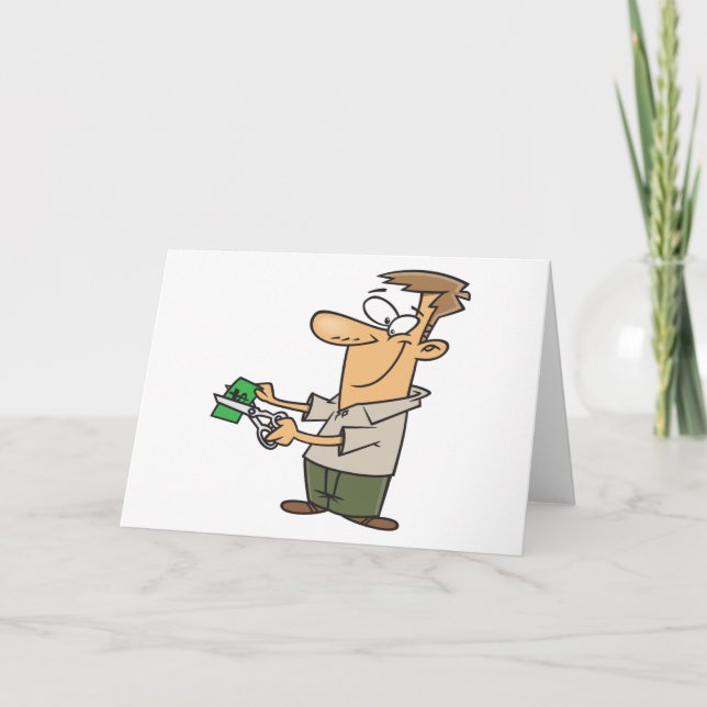 Carte De Remerciements Réduire l'argent (Devant)