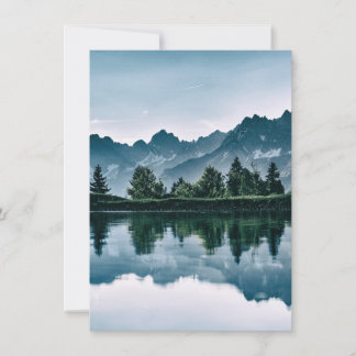 Carte De Remerciements Réflexion de forêt de montagne