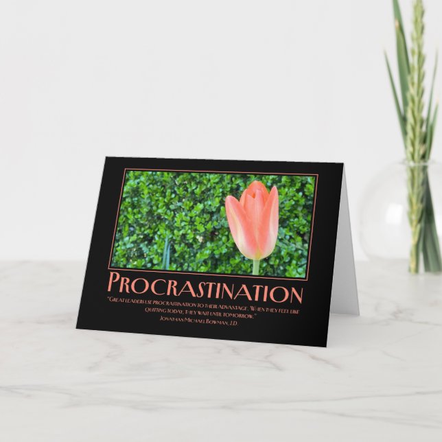 Carte De Remerciements Reframing Procrastination - Motivational (Devant)