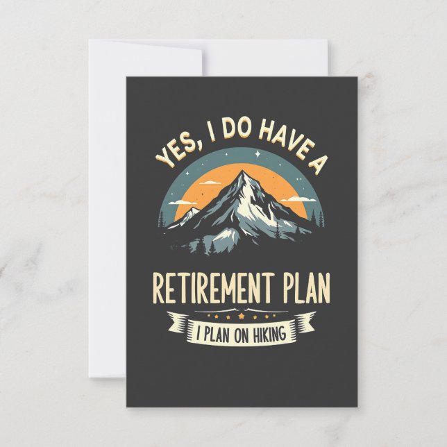 Carte De Remerciements Régime de retraite Randonnée Drôle papa à l'extéri (Devant)