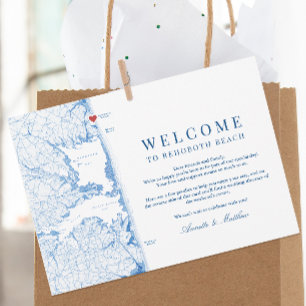 Carte De Remerciements Rehoboth Beach Mariage Itinéraire de bienvenue