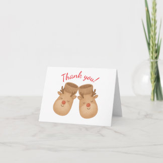 Carte De Remerciements Reindeer Baby Shower Thank You Card