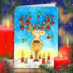 Carte De Remerciements Reinder de Noël