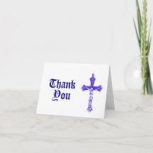 Carte de remerciements religieux
