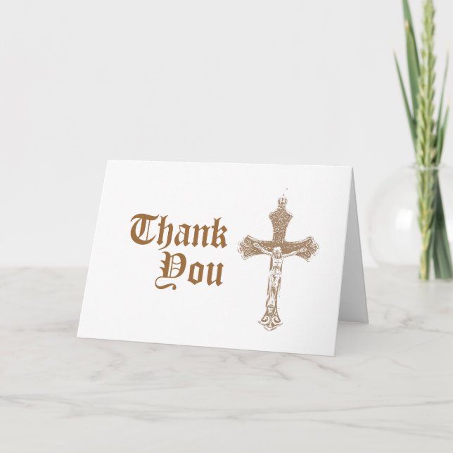 Carte de remerciements religieux (Devant)