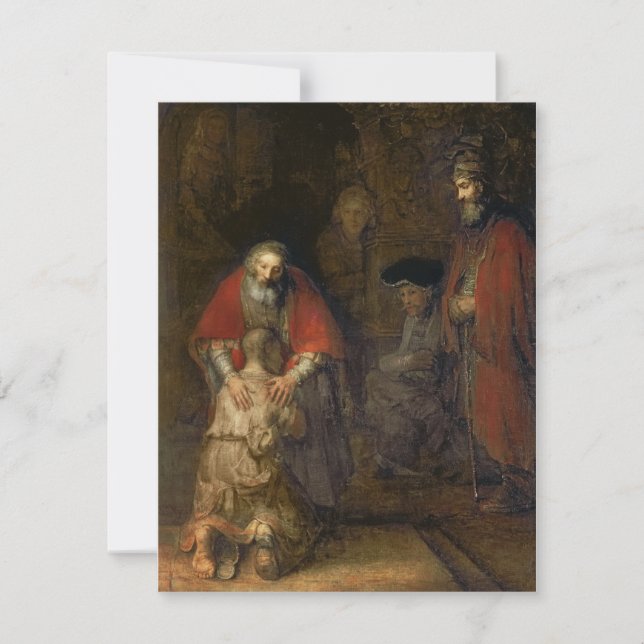 Carte De Remerciements Rembrandt - Retour Du Fils Prodigue (Devant)