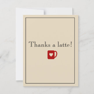 Carte De Remerciements Remercie un latte !