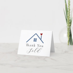 Carte De Remerciements Remerciement à l'agent immobilier vendeur à la clô