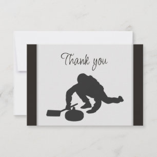 Carte De Remerciements Remerciement à un bénévole de curling