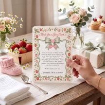 Remerciement de Baby Shower 'Berry Sweet'