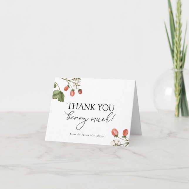 Carte De Remerciements Remerciement de Baby Shower pour la Mariée aux Fra (Devant)