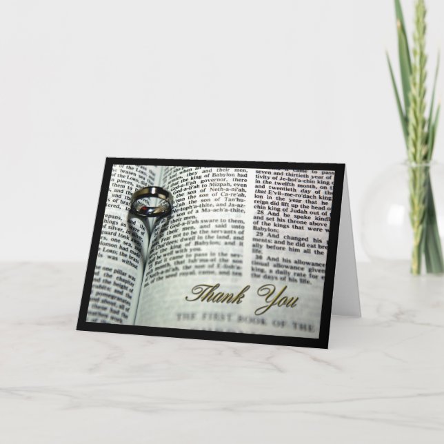 Carte De Remerciements Remerciement de mariage (Devant)
