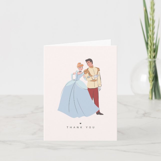 Carte De Remerciements Remerciement de mariage de la princesse Disney Cin (Devant)