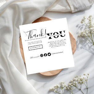 Carte De Remerciements Remerciement Moderne pour le Shopping Small Brandi