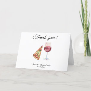 Carte De Remerciements Remerciement pour Baby Shower de mariage Watercolo