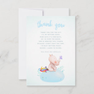 Carte De Remerciements Remerciement pour Baby Shower Garçon Licorne Rhino