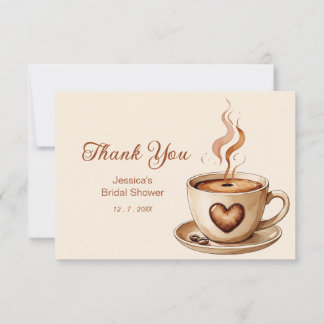 Carte De Remerciements Remerciement pour Baby Shower Love is Brewing