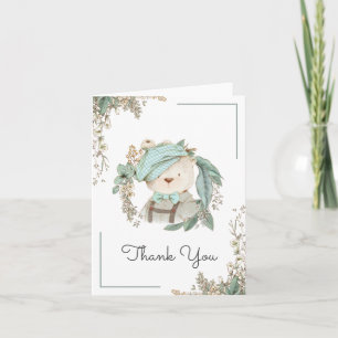 Carte De Remerciements Remerciement pour Baby Shower Ourson Mignon