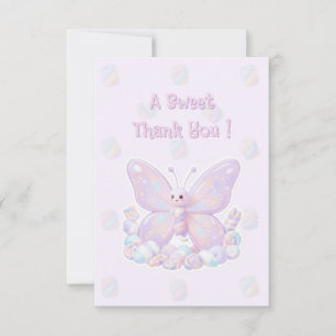Carte De Remerciements Remerciement pour Baby Shower Papillon Rêve de Lav
