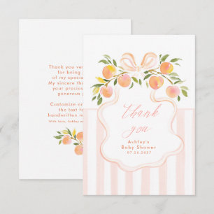Carte De Remerciements Remerciement pour Baby Shower sur le thème des pêc