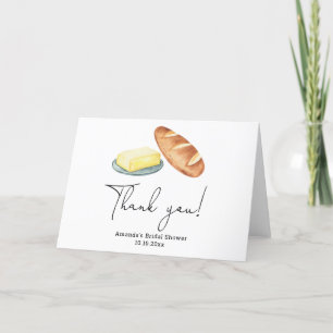 Carte De Remerciements Remerciement pour la fête de mariage Butter Togeth
