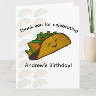Carte De Remerciements Remerciement pour la fête Taco
