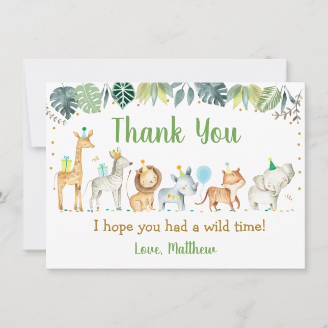 Carte De Remerciements Remerciement pour l'anniversaire de l'animal de sa (Devant)