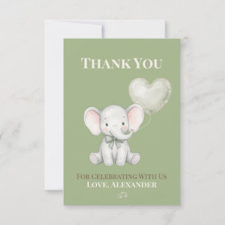 Carte De Remerciements Remerciement pour le premier anniversaire de l'élé
